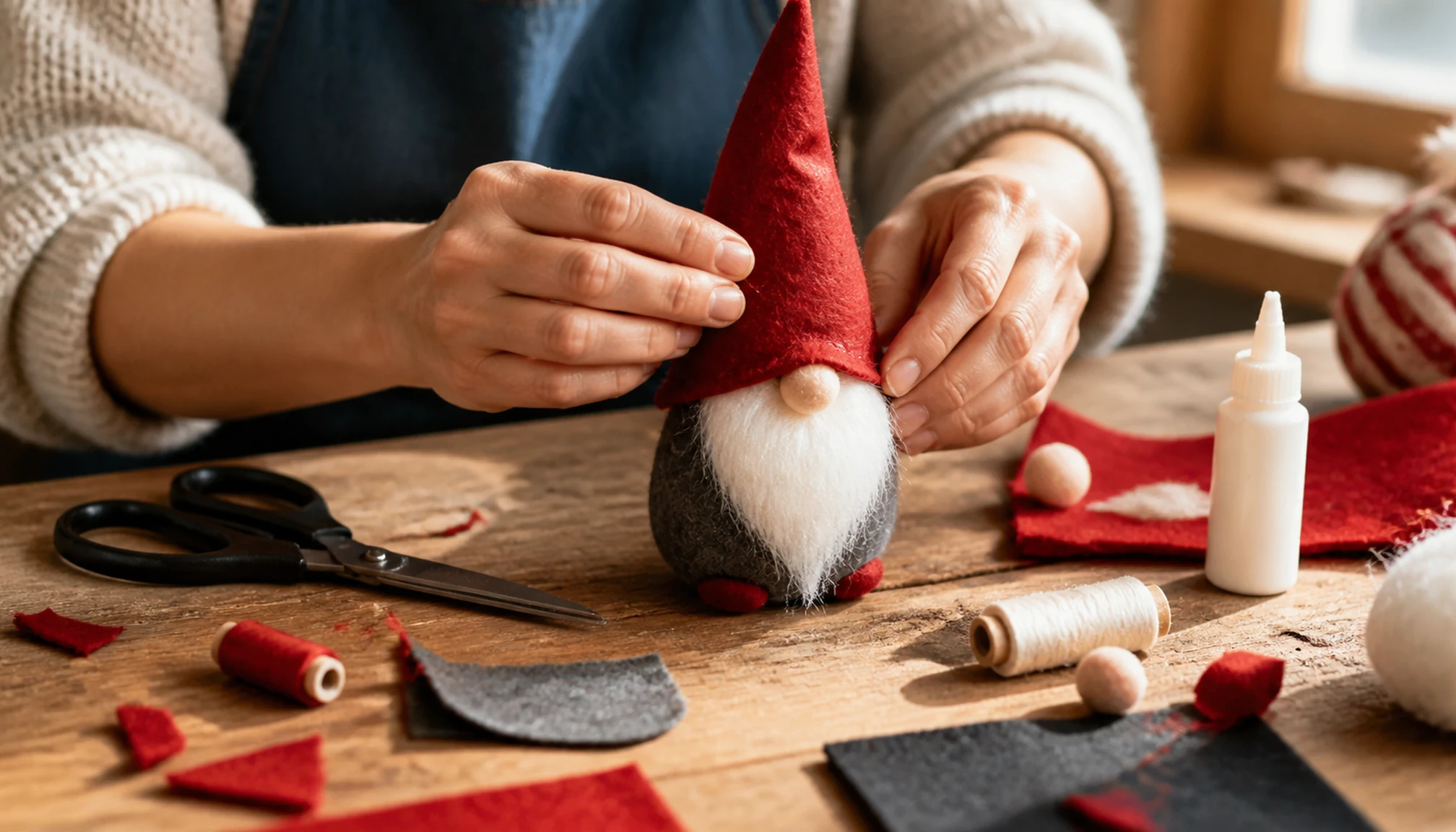 Détail illustratif autour de Gnome de noël